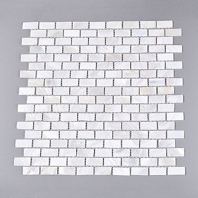 Natural Freshwater Shell Mosaic Tile Cabochons SHEL-Q029-07-1