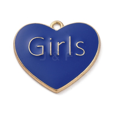 Alloy Enamel Pendants ENAM-M009-02B-04G-1