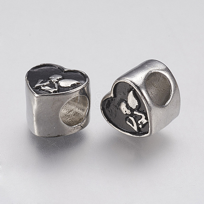 304 Stainless Steel Enamel European Beads STAS-J022-096AS-1
