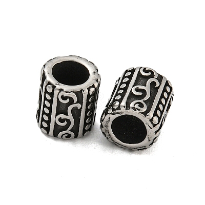 Column 304 Stainless Steel European Beads LS-STAS-E214-10AS-05-1