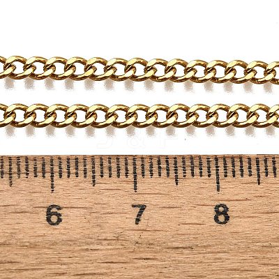 304 Stainless Steel Curb Chain Necklaces X-NJEW-H492-01G-1