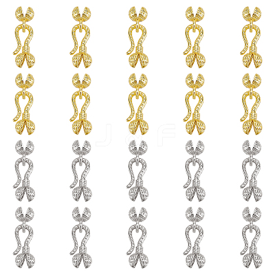 20Pcs 2 Colors Brass Hook and S-Hook Clasps KK-ME0002-92-1
