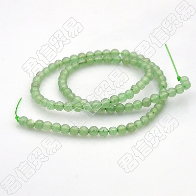 Natural Green Aventurine Round Beads Strands G-N0120-13-8mm-1