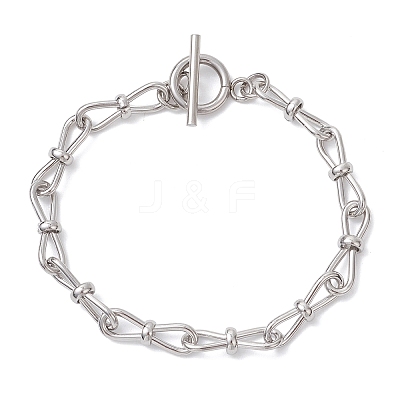 304 Stainless Steel Infinity Link Chains Bracelets for Women BJEW-JB12756-1