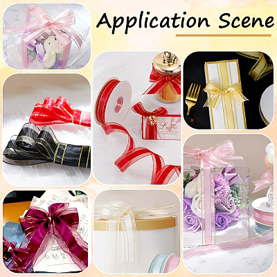 1Roll Solid Color Organza Ribbons ORIB-CY0001-03A-1