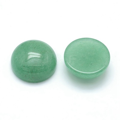 Natural Green Aventurine Cabochons G-P393-R15-12mm-1