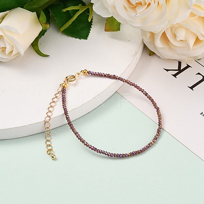 Faceted Electroplate Glass Beaded Bracelets X-BJEW-JB05693-03-1