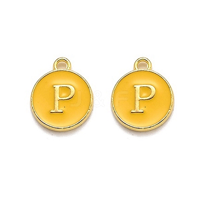 Golden Plated Alloy Enamel Charms LS-ENAM-Q437-13P-1