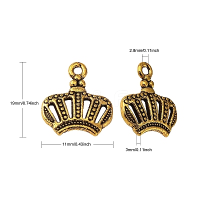 Tibetan Style Alloy Charms X-TIBEP-S029-AG-LF-1