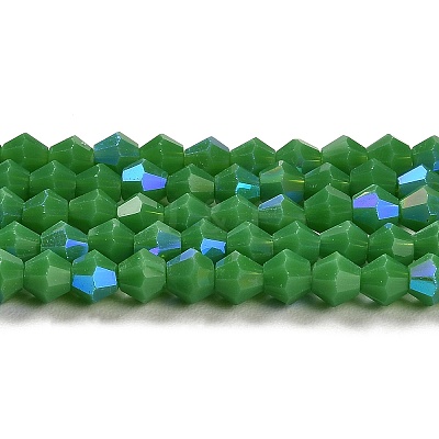 Opaque Solid Color Imitation Jade Glass Beads Strands GLAA-F029-P4mm-D08-1