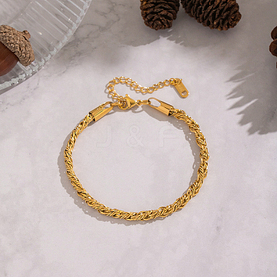 304 Stainless Steel Singapore Chain Bracelets for Women AF5599-1-1