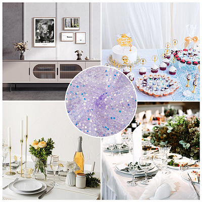 Polyester Sequin Table Runners AJEW-WH20080-48B-1