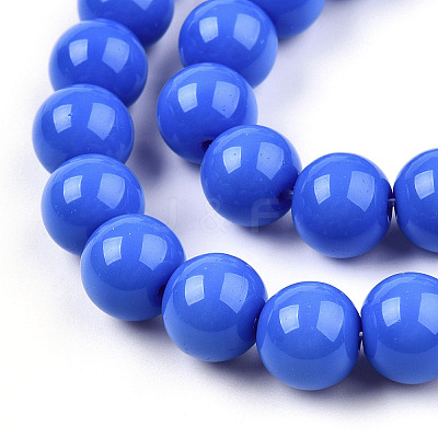 Opaque Solid Color Glass Beads Strands GLAA-T032-P4mm-11-1