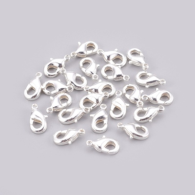Brass Lobster Claw Clasps X-KK-T014-121S-1