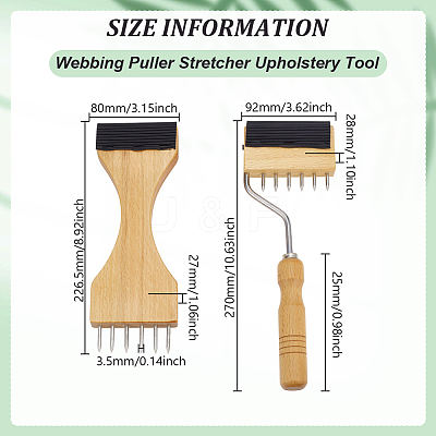 2Pcs 2 Styles Steel Weaving Comb for Loom AJEW-GA0010-41-1