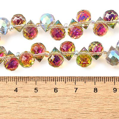 Electroplate Glass Beads Strands EGLA-D030-17Y-1
