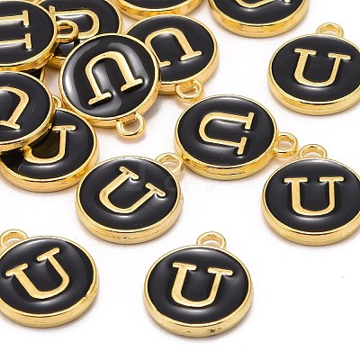 Golden Plated Alloy Charms LS-ENAM-S118-02U-1