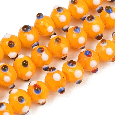 Handmade Bumpy Lampwork Beads Strands LA-CBA05D6-01-05-1