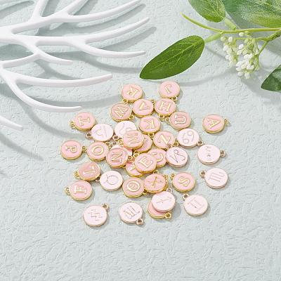 2 Sets 2 Styles Golden Plated Alloy Enamel Charms ENAM-YW0001-28A-1