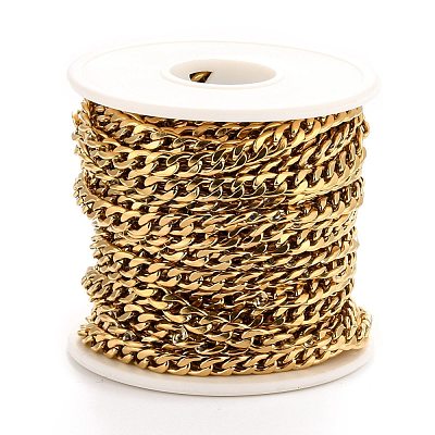 PVD Vacuum Plating 304 Stainless Steel Cuban Link Chains CHS-K016-02A-G-1