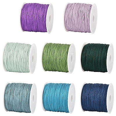 8 Rolls 8 Colors Nylon Braided Cord NWIR-YW0001-13-1