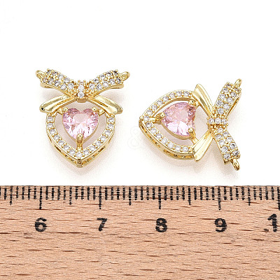 Brass Micro Pave Cubic Zirconia Pendants KK-T070-61B-1
