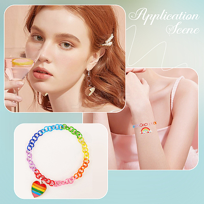 360Pcs 12 Colors Baking Paint Iron Open Jump Rings IFIN-SC0001-89-1