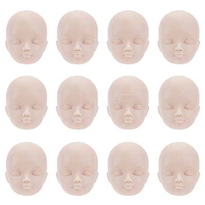 Rubber Craft Doll Head DIY-WH0671-035-1