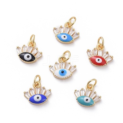 Cubic Zirconia Charms KK-G363-13G-1