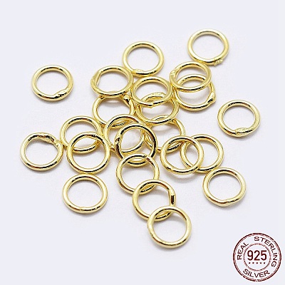 925 Sterling Silver Soldered Closed Jump Rings STER-F036-03G-0.9x6-1