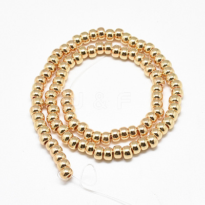 Electroplate Non-magnetic Synthetic Hematite Beads Strands X-G-Q465-38KC-1