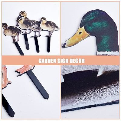 Double-sided Pattern Acrylic Garden Stake AJEW-WH0348-02D-1