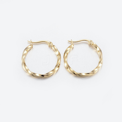 304 Stainless Steel Hoop Earrings EJEW-G239-33A-1