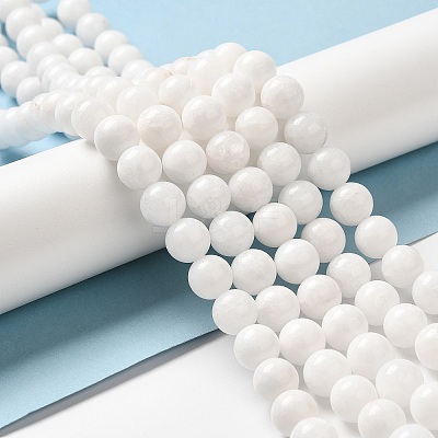 Natural Malaysia Jade Beads Strands G-A146-6mm-B01-1