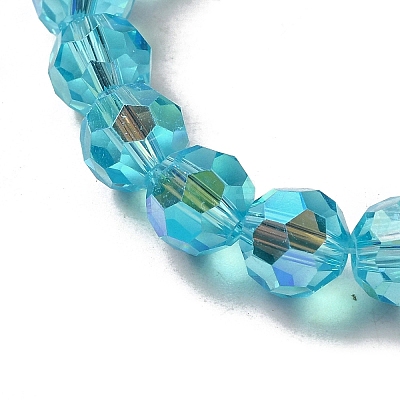 Electroplate Transparent Glass Beads Strands LS-EGLA-A035-T8mm-L08-1