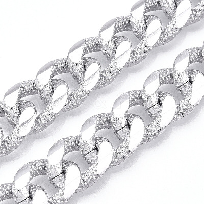 Aluminum Faceted Curb Chains CHA-N003-37S-1