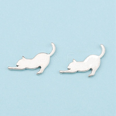 Alloy Kitten Cabochons PALLOY-WH0072-73E-S-1