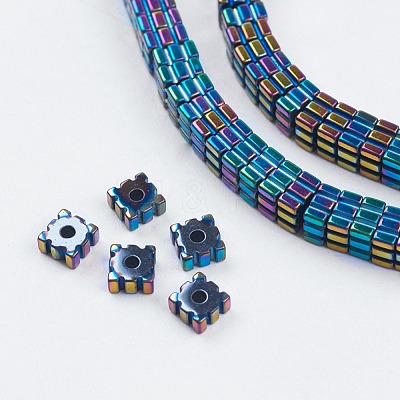 Electroplate Non-Magnetic Synthetic Hematite Beads Strands G-F562-02-B02-1