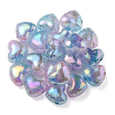 Transparent Crackle Acrylic Beads OACR-P010-14D-1
