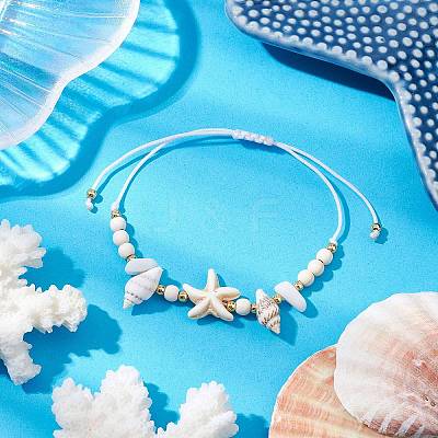 Adjustable Braided Beads Bracelets for Women BJEW-JB11164-02-1