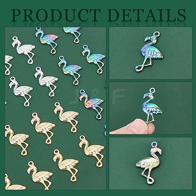 24Pcs 3 Colors 304 Stainless Steel Pendants STAS-CA0001-63-1