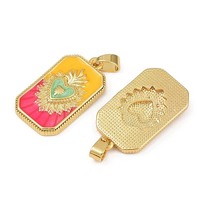 Brass Enamel Pendants X-KK-L190-008G-03-1