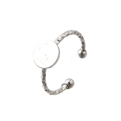 304 Stainless Steel Cuff Ring Components RJEW-H250-03C-P-1