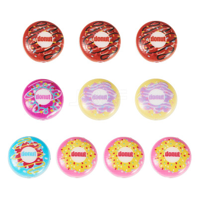 10Pcs Printed Opaque Acrylic Beads MACR-TA0002-45-1