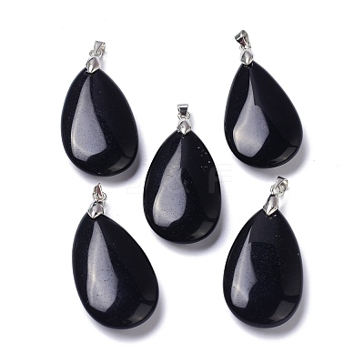 Natural Obsidian Pendants G-D084-01P-B05-1
