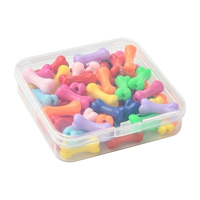 50Pcs UV Plating Acrylic Beads PACR-FS0001-09-1