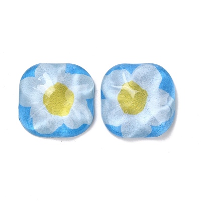 Oil Painting Style Resin Cabochons CRES-P019-01A-1