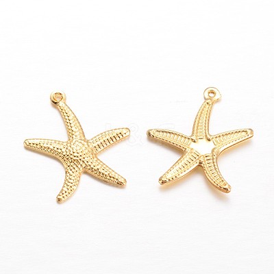 Starfish/Sea Stars Brass Pendants KK-L134-11-1