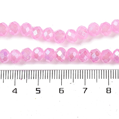 Baking Electroplate Glass Beads Strands DGLA-A039-J10mm-B18-1