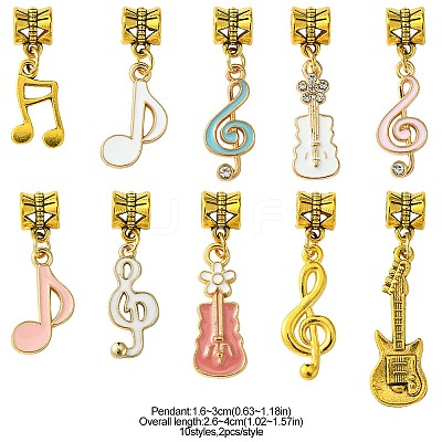 20Pcs Tibetan Style Alloy Enamel Pendant PALLOY-FS00007-1